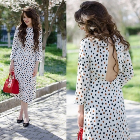 size 2/XS backless midi dress - Picture 3 of 6